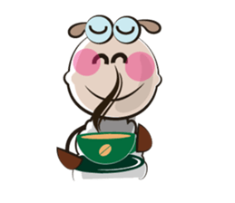 Very Funny White Sheep Vivid Emotions sticker #15677345