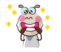 Very Funny White Sheep Vivid Emotions sticker #15677346