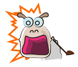 Very Funny White Sheep Vivid Emotions sticker #15677347