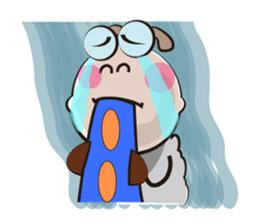 Very Funny White Sheep Vivid Emotions sticker #15677350