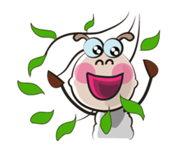 Very Funny White Sheep Vivid Emotions sticker #15677351