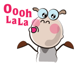 Very Funny White Sheep Vivid Emotions sticker #15677352