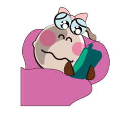 Very Funny White Sheep Vivid Emotions sticker #15677354