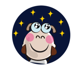 Very Funny White Sheep Vivid Emotions sticker #15677355