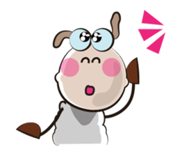 Very Funny White Sheep Vivid Emotions sticker #15677356