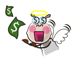 Very Funny White Sheep Vivid Emotions sticker #15677358