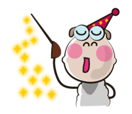 Very Funny White Sheep Vivid Emotions sticker #15677359