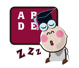 Very Funny White Sheep Vivid Emotions sticker #15677361