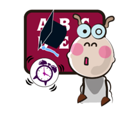 Very Funny White Sheep Vivid Emotions sticker #15677362