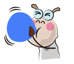 Very Funny White Sheep Vivid Emotions sticker #15677365