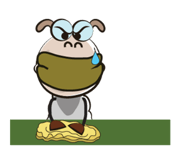 Very Funny White Sheep Vivid Emotions sticker #15677366