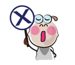 Very Funny White Sheep Vivid Emotions sticker #15677367