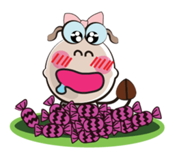 Very Funny White Sheep Vivid Emotions sticker #15677368