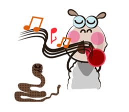 Very Funny White Sheep Vivid Emotions sticker #15677369