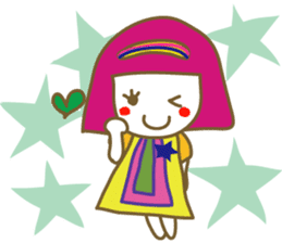 A cute girl who makes various fashion. sticker #15680070