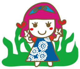 A cute girl who makes various fashion. sticker #15680083