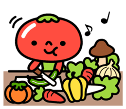 Little Beni in tomatoes village sticker #15680662