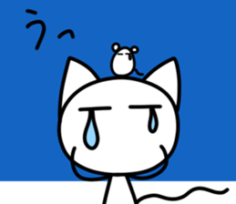 Cute cat's hands and feet are sticks! sticker #15680709