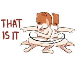 pommy dog sticker #15681693