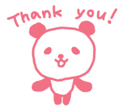 Pink & blue panda 2 sticker #15682323