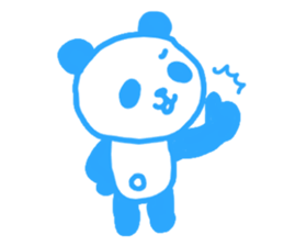 Pink & blue panda 2 sticker #15682352