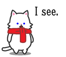 Scarf Kitten for everyday conversation. sticker #15682775