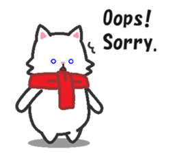 Scarf Kitten for everyday conversation. sticker #15682777
