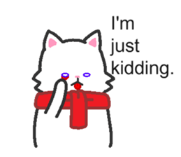Scarf Kitten for everyday conversation. sticker #15682789