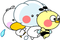 Sticker with a smile-4 sticker #15684676