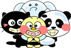 Sticker with a smile-4 sticker #15684707