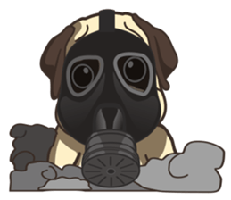 Warning security dog~bulldog Part. 2 sticker #15684824