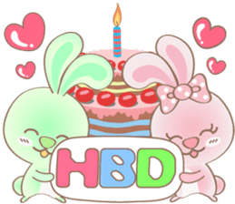 Rabbito (ta) Happy Birthday 2017 sticker #15686325