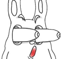 Strange character of the rabbit(word) sticker #15687393