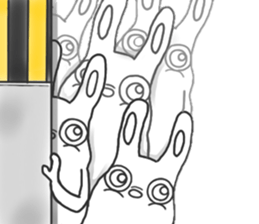 Strange character of the rabbit(word) sticker #15687394