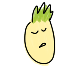 Pineapple face - funny smiley sticker sticker #15688158