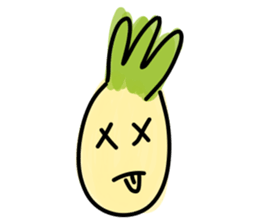 Pineapple face - funny smiley sticker sticker #15688159