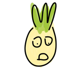 Pineapple face - funny smiley sticker sticker #15688161