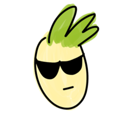 Pineapple face - funny smiley sticker sticker #15688164