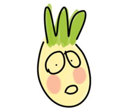 Pineapple face - funny smiley sticker sticker #15688167