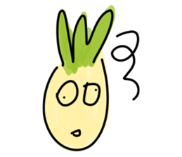 Pineapple face - funny smiley sticker sticker #15688176