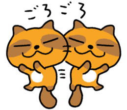 Cheeky raccoon dog Small owl sticker #15688410