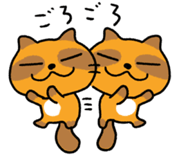 Cheeky raccoon dog Small owl sticker #15688410