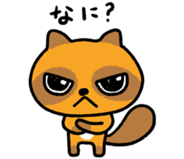 Cheeky raccoon dog Small owl sticker #15688414