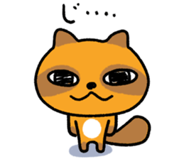 Cheeky raccoon dog Small owl sticker #15688419