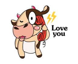 Love of an Dairy Cow Animated sticker #15689654