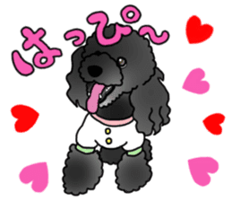 COO-chan 2 : Black Toy Poodle sticker #15690284