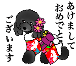 COO-chan 2 : Black Toy Poodle sticker #15690288
