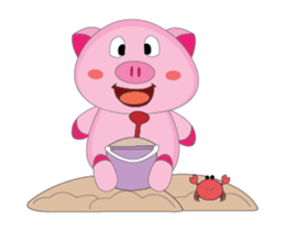 Summer Time: The Plump Pink Animated sticker #15690576