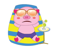 Summer Time: The Plump Pink Animated sticker #15690579