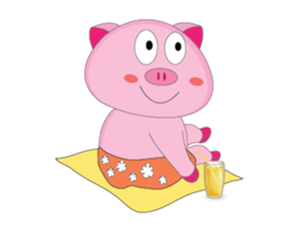 Summer Time: The Plump Pink Animated sticker #15690580